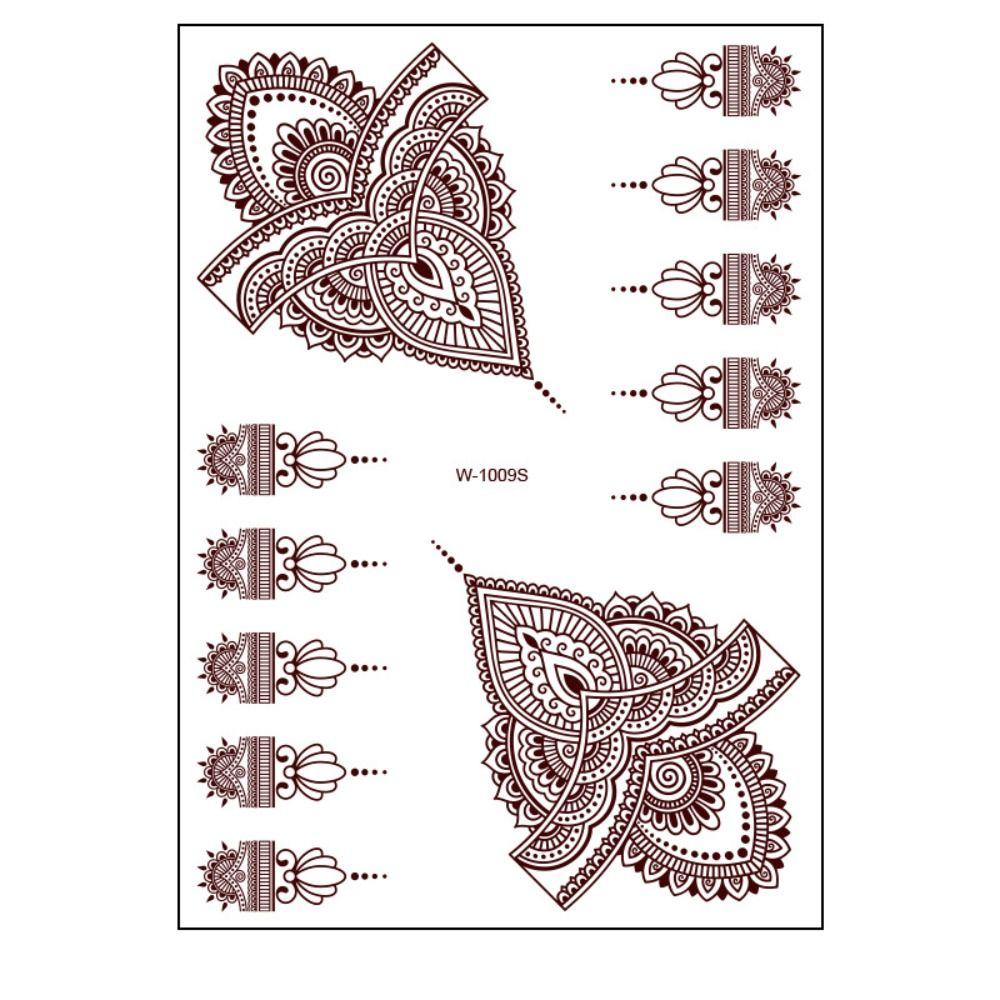 Wedding Tool Body Art Sticker Henna Tattoo Stickers Water Transfer Decals Temporary Tattoo