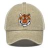 High-definition Tiger Head Print Snapback Baseball Hat Dad Hat Unisex Solid Color Adjustable Mesh Cap Ideal Choice For Hiking