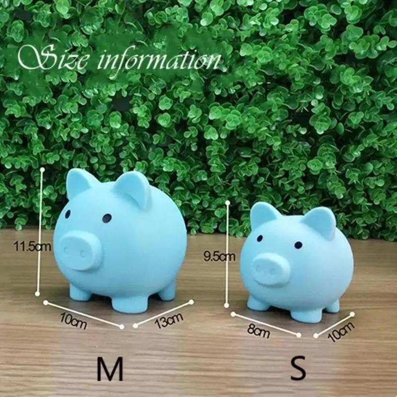 New Cartoon Vinyl Piggy Bank Creative Children's Birthday Gift Piggy Bank Cute Plastic Piggy Bank Solid Color Piggy Bank Gift