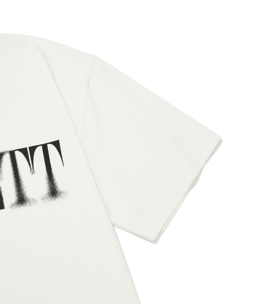 FALLETT Smudge Logo Short Sleeve Tee White