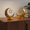 Metal Art Design Ramadan Desk Lamp Wrought Iron Hollow Eid Mubarak Lamp  Party Decorations