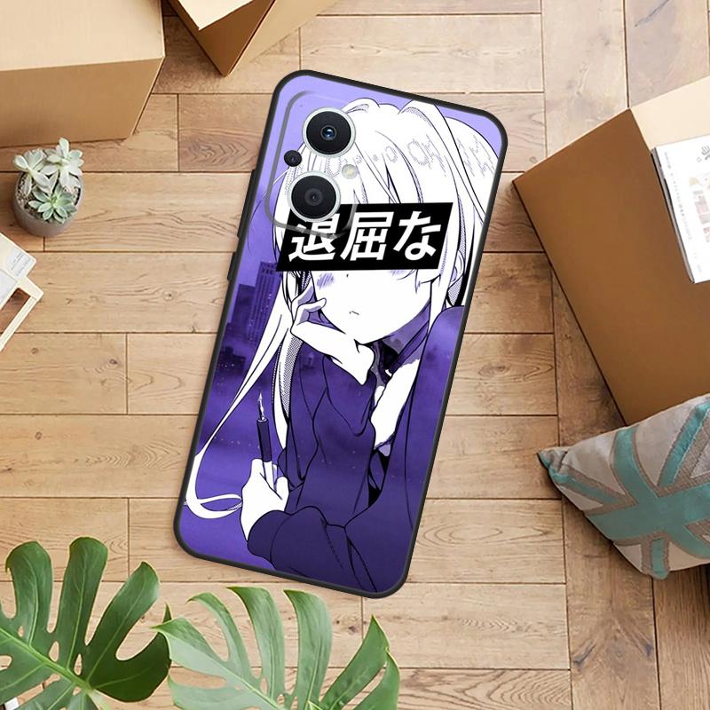 Sad Japanese Anime Case For OPPO Reno 14F 13F 12F 10 11 12 13 14 Pro 8T 7 8 Lite OPPO Find X8 X6 X5 X9 Pro Cover