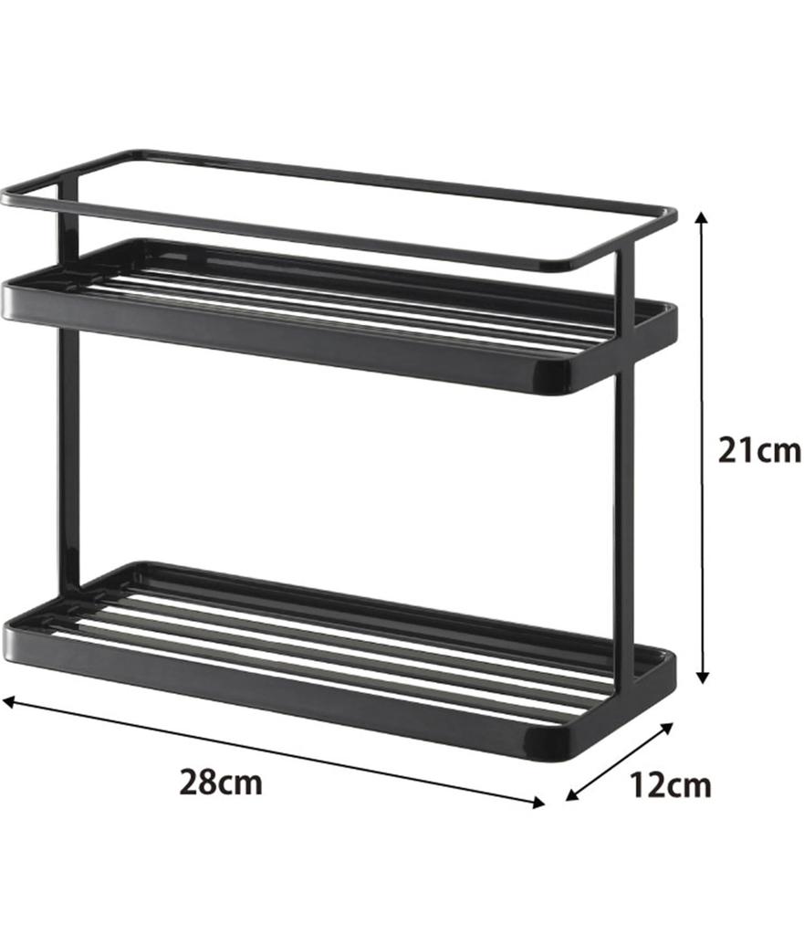 Кухонная подставка Yamazaki Jitsugyo, черная, прибл.. Ш28 x Г12 x В21см Башня 6778