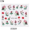 Puntos Nail Art Manicure Decor 3D DIY Leaf Rose Flower Animals Adhesive Stickers Decal