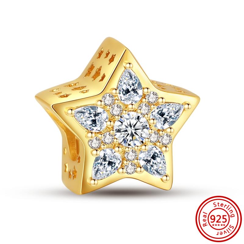 S925 Sterling Silver Golden Charm Crown Family Tree Safety Chain Hollow Beads Fit Original Bracelets Women Europe Jewelry