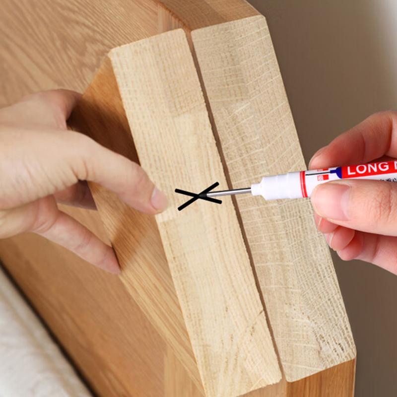 Длинный маркер для строительства ручка для металла масло водонепроницаемый тонкая головка деревянная ручка для рукоделия удлиненная 20 мм длинная головка глубокое отверстие