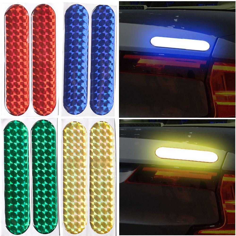 2Pcs Sign Decal Night Lamp Door Sticker Car Reflective Strips Warning Tape Safety Mark