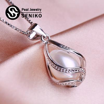 Ожерелье из пресноводного жемчуга, модные ожерелья с геометрической клеткой для женщин