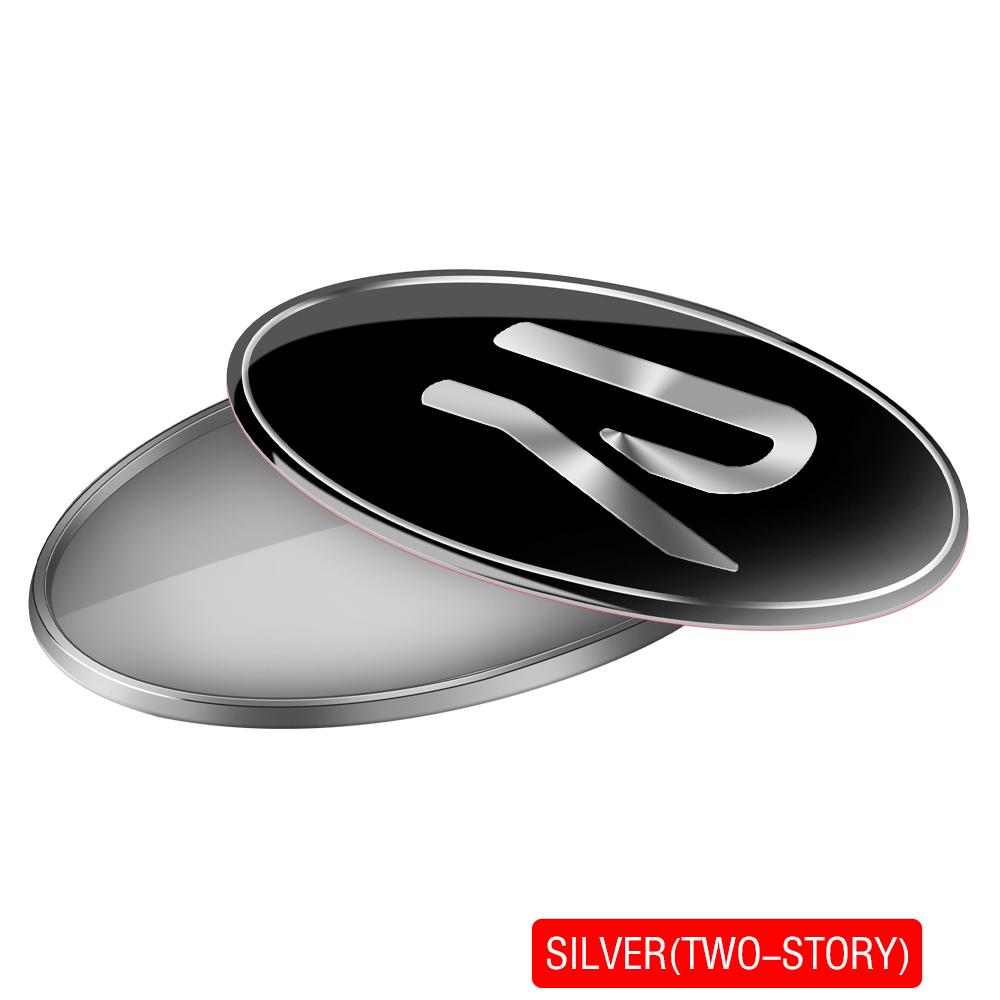 EFG1 1pcs 3D Oval Car Emblem Ellipse Logo Badge Decal Car Sticker For VW New R Jetta GTI Golf Beetle PASSAT MK4 Bora Auto Accessories