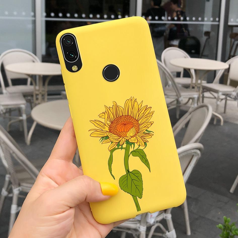 Мягкий чехол для Xiaomi Redmi Note 7 Чехол Funda для Redmi 7 7A Модный силиконовый чехол-подсолнух для Redmi Note7 Pro Задняя крышка