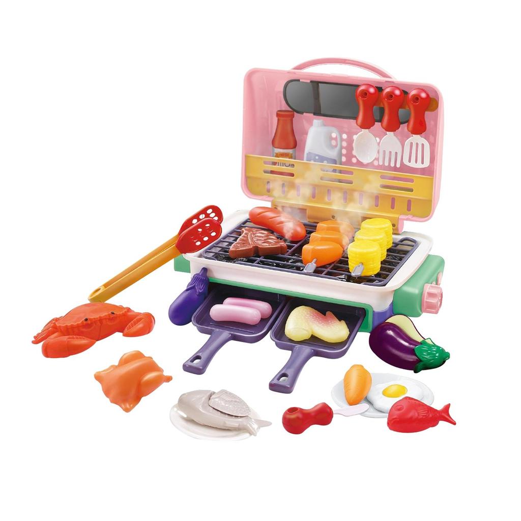 Kids BBQ Grill Toys Realistic Kids Kitchen Playset for Game Favor Gift