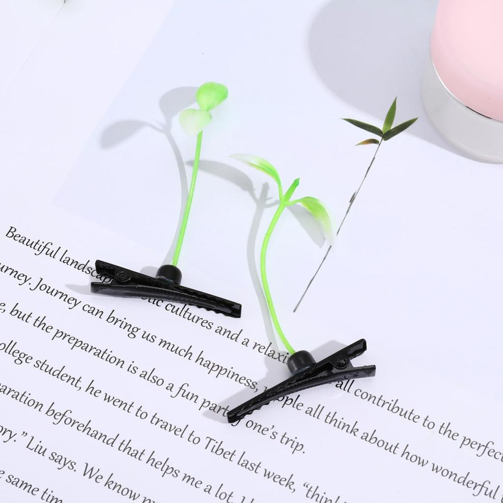 DECHOUS Set of Bean Sprout Hair Bean Sprout Style Hair Soft PE Metal Stylish Headbands and Hat Accessories Women's 10-Piece Clips, Ornaments,