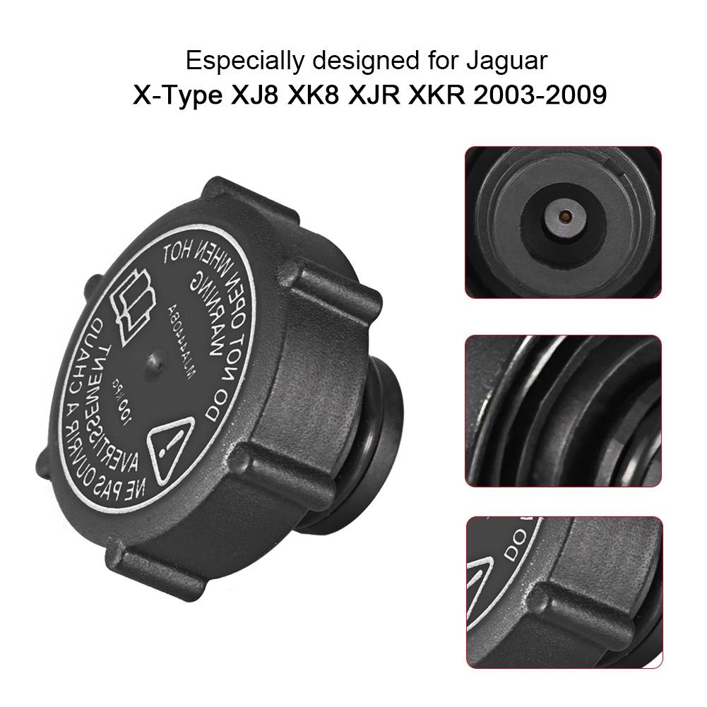 Car Coolant Reservoir Bottle Expansion Tank Cap for Jaguar X Type XJ8 XK8 XJR XKR 2003 2009