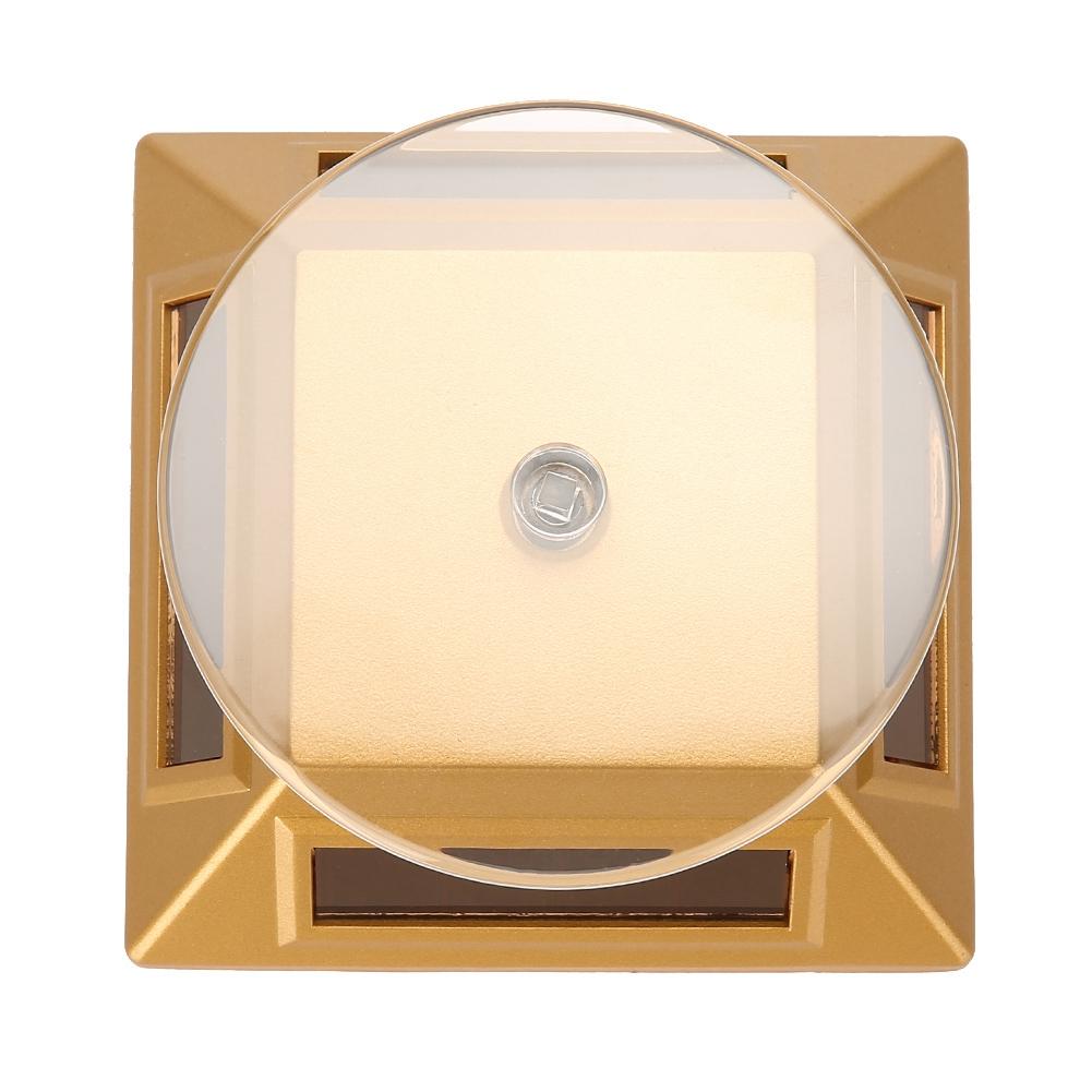 Витрина на солнечной батарее, вращающаяся на 360 градусов, органайзер для ювелирных изделий, стенд для демонстрации (Золото)