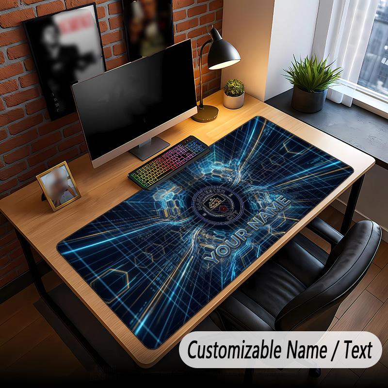 Large Mouse Pad Manchester City Print Custom Name Text Desk Mat for Office Gaming