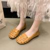 Мода Последние Летние Ажурные Балетки Женские Доступные Плетеные Туфли для Женщин Слипоны Летние Мокасины для Вождения Женская Повседневная Обувь