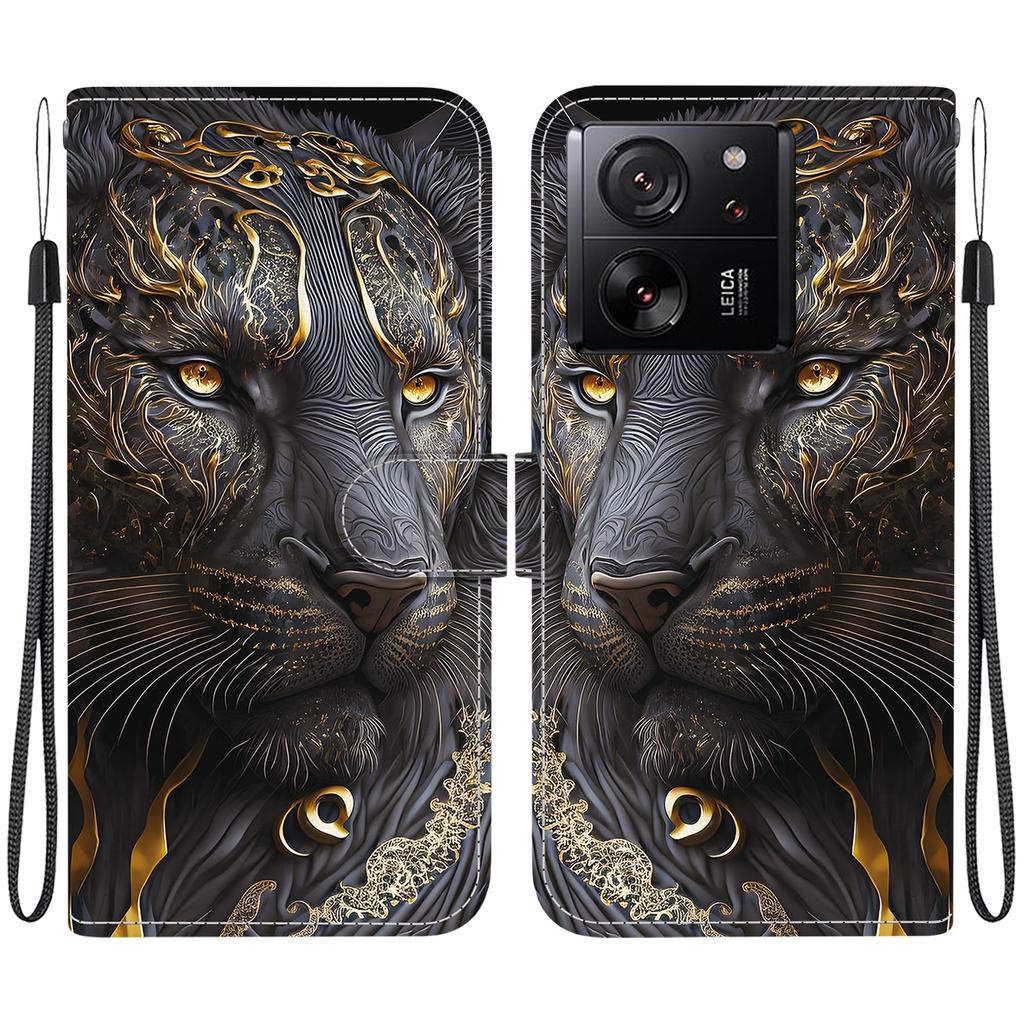 Чехол-книжка из искусственной кожи ручной работы для Xiaomi Redmi K60 Ultra, противоскользящий, противоударный, с ремешком на запястье и дизайном в виде сердца/розы и кошки