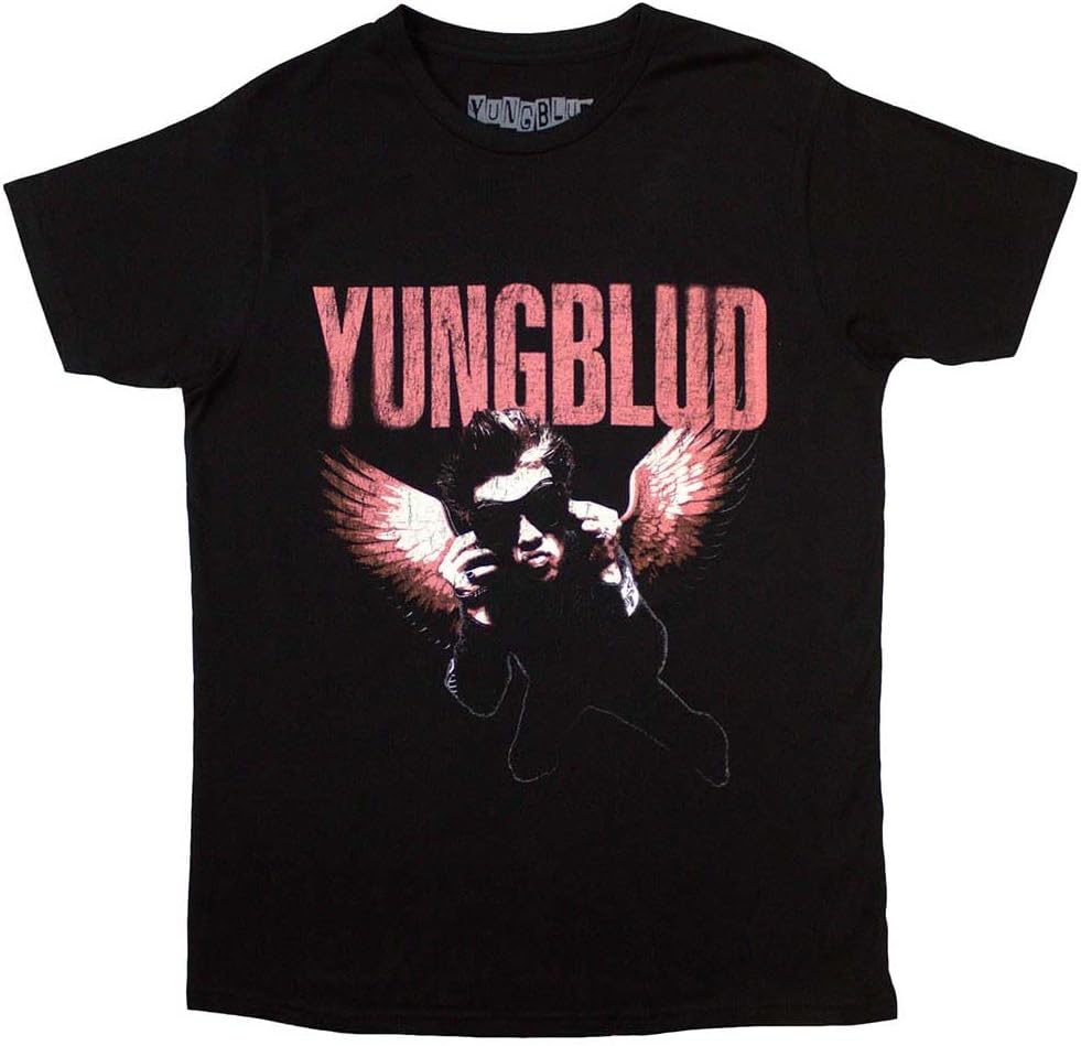 Официально лицензированная продукция Rock Off Мужская футболка Yungblud Крылья Черная