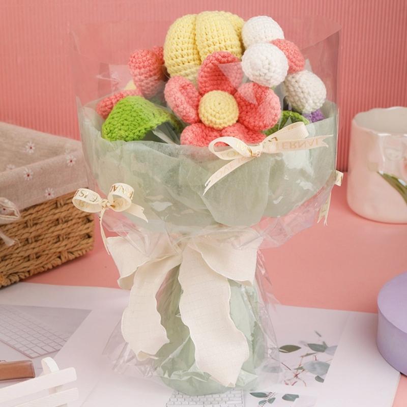 Crochet Flower Bouquet Kits Flower Crochet Starter Kits Crochet Bouquet Kits Crochet Plant Kits for Home Decoration