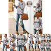 Стильный женский рождественский свитшот с длинным рукавом, пуловер, блузка для праздничных мероприятий