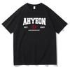 AHYEON С 2007 года Футболки K-pop Группа BabyMonster Печать Футболка Девочки Женщины Летняя Футболка Высокое Качество Уличная Одежда