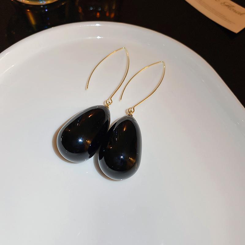 Жемчужные серьги-капли для женщин, французская мода, простой стиль, серьги-подвески, шарм, новые однотонные цирконы, подарок