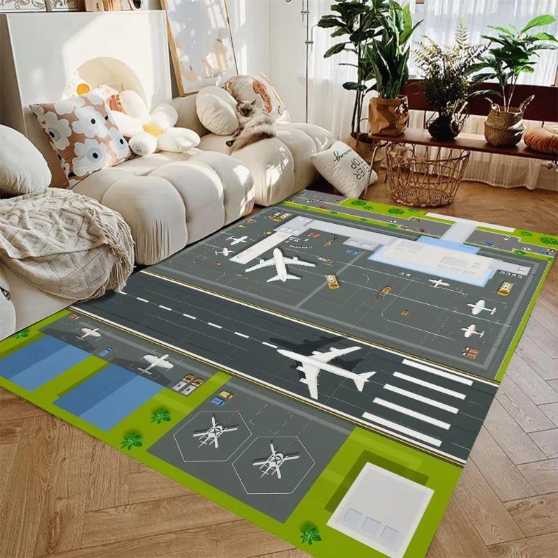 Ковер Аэропорт Ковер Полет Ковер Взлетно-посадочная полоса Ковер Гостиная Детский ковер Нескользящий коврик Ковер Ковер Детский ковер Подарок для детей