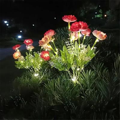 Солнечные фонари Уличное освещение Солнечный садовый фонарь Цветок снежного лотоса Газонный светильник для двора Патио Цветочный светильник для вечеринки Свадьба День матери