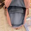 New schoolbag female college student solid color large-capacity backpack multi-layer sturdy middle and high school student backpack