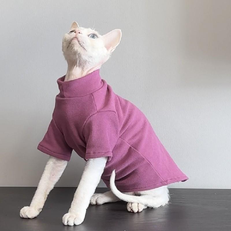 Sphynx Cat Clothes Hairless Warm Two-Legged Outfit Pet Apparel Cats Multiple Sizes