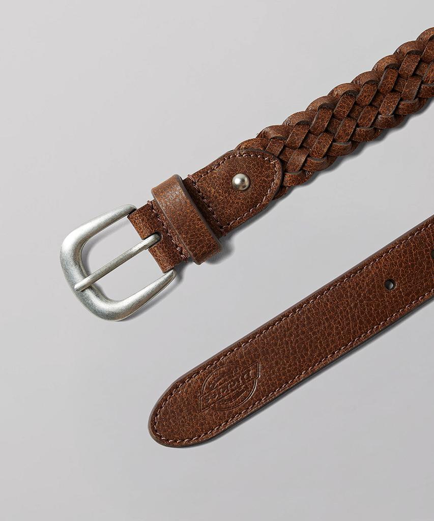 Dickies Плетеный кожаный ремень Коричневый