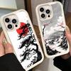 Чехол для телефона iPhone 17 Air 16E 15 16 Pro Max Японский Минималистичный Чехол с Сосной 14 Plus 13 12 Mini Мягкий Силиконовый Fundas