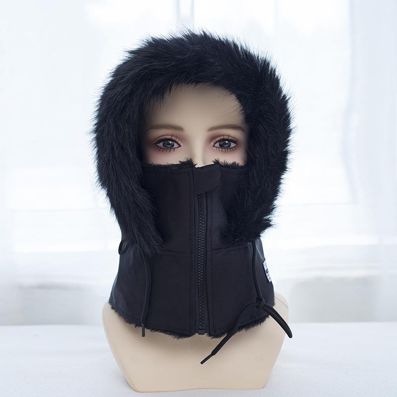Winter ear protection thunder hat children ski velvet warm wind and snow mask scarf integrated hat cycling hat men