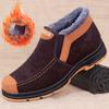 Мужская хлопковая обувь, зимняя модная обувь, мужские зимние ботинки, утепленная плюшевая удобная и теплая прогулочная обувь, мужские ботинки