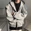 Мужская толстовка с капюшоном, завязками на шнурке, длинными рукавами, застежкой-молнией, спортивное пальто с карманами