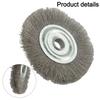5-дюймовая 125-мм гофрированная щетка-крацовка из нержавеющей стали для настольного шлифовального станка, абразивный инструмент для снятия заусенцев, полировки и удаления ржавчины