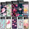 Противоударный жесткий чехол с розовым, красным фламинго для Samsung Galaxy Z Flip 4 3 5G, чехол для телефона Z Flip3 Flip4, черный матовый чехол Fundas