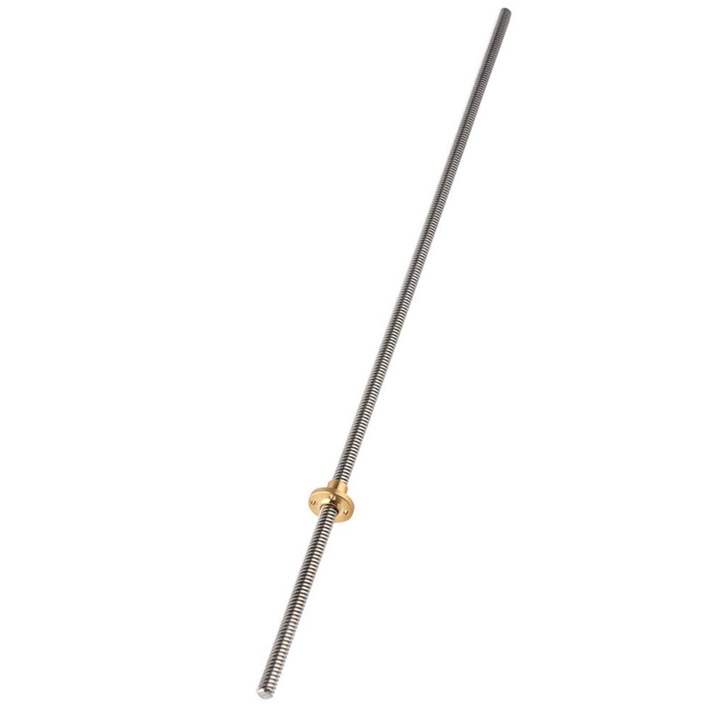 Т8 8мм Трапециевидный Резьбовой Стержень из Нержавеющей Стали Винт и Латунная Гайка для 3D Принтера