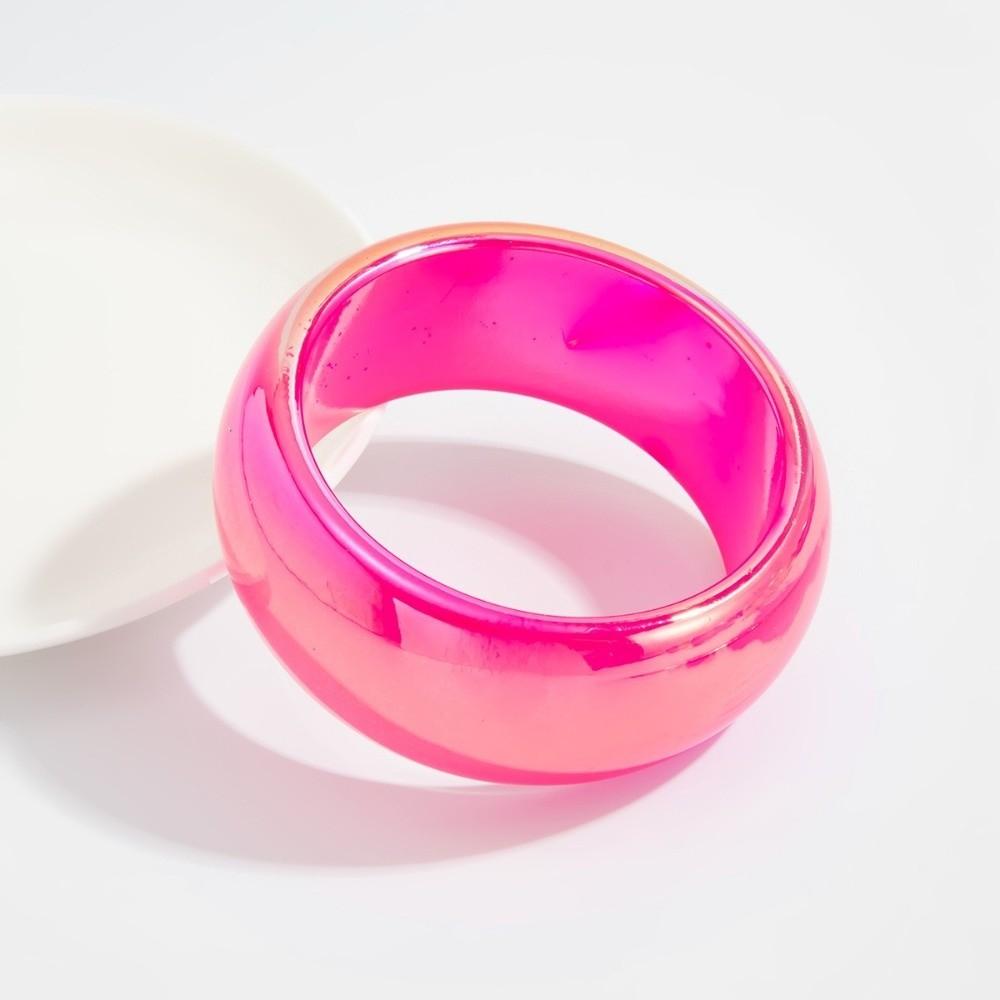 Transparent Laser Bracelets Irregular Geometric Chunky Bangles Colorful Resin Bangles  Boho Style