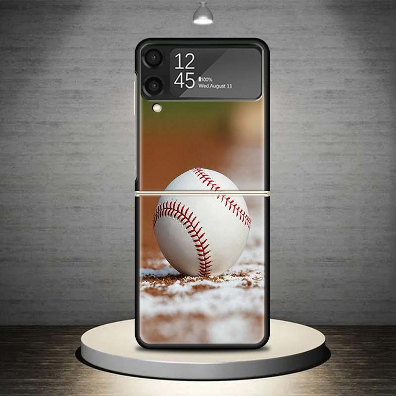 Спортивный чехол для телефона с изображением бейсбола для Samsung Galaxy Z Flip 7 6 5 4 3 5G, противоударный чехол Z Flip7 Flip6 ZFlip5 Flip3 Flip4, роскошный корпус