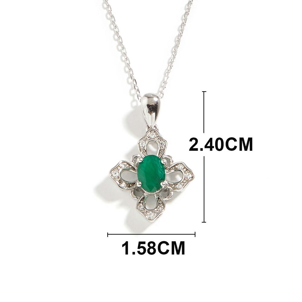 Bolaijewelry Драгоценный натуральный изумруд, серебро, элегантный дизайн, кулон, ожерелье для женщин, друзей, фестиваль, помолвка, роскошный подарок