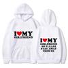 I Love My Girlfriend and I Love My Boyfriend Printed Hoodie Couple Fashion Sports Shirt Harajuku Casual Top