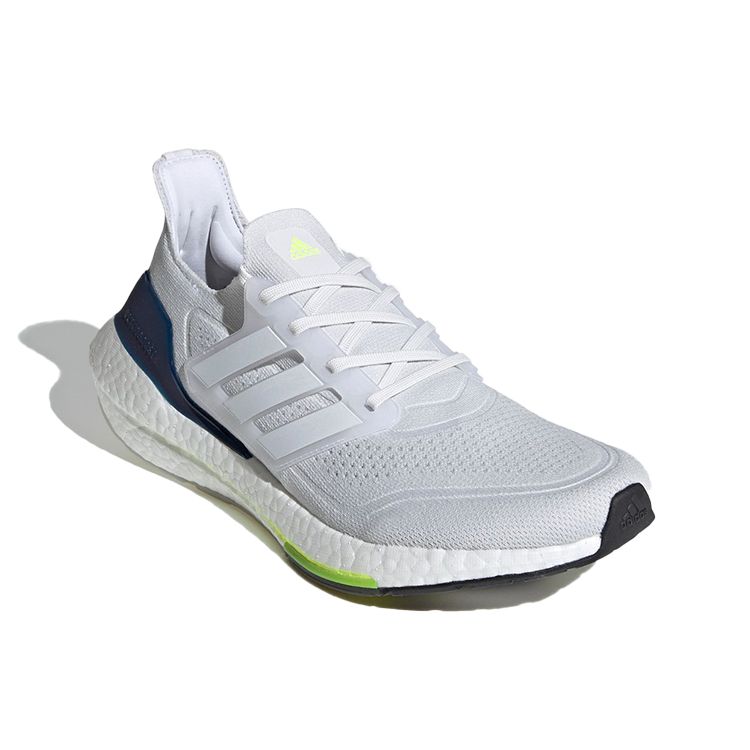 Adidas Кроссовки унисекс UltraBoost 21 Crystal White Cloud-White Solar-Yellow FY0371