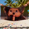 Мультяшный M-Monchhichi-S Полотенце Пляжное Ванное Быстросохнущее Легкое Портативное Сауна Кемпинг Бассейн Путешествие