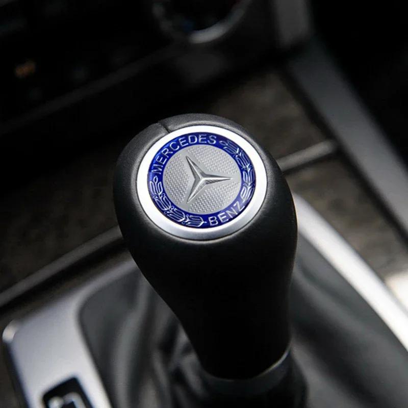 AABGT1 Car Accessories Gearbox Control Lever Sticker Shift Handle Decals For Mercedes Benz AMG C E SClass W204 W205 W203 W211 W212 W213
