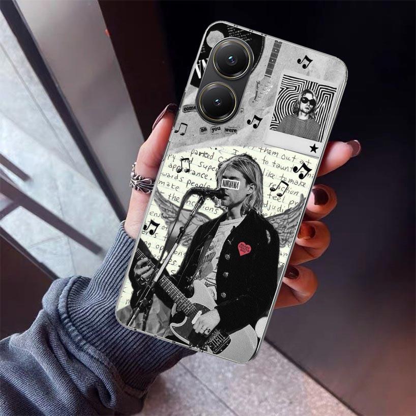 Retro Singer Kurt Cobain Phone Case For Xiaomi Poco X7 X6 X5 Pro F7 Ultra Redmi 15C 15 13 13C 12 12C 10 10A 10C 9 9A 9C 9T Shell