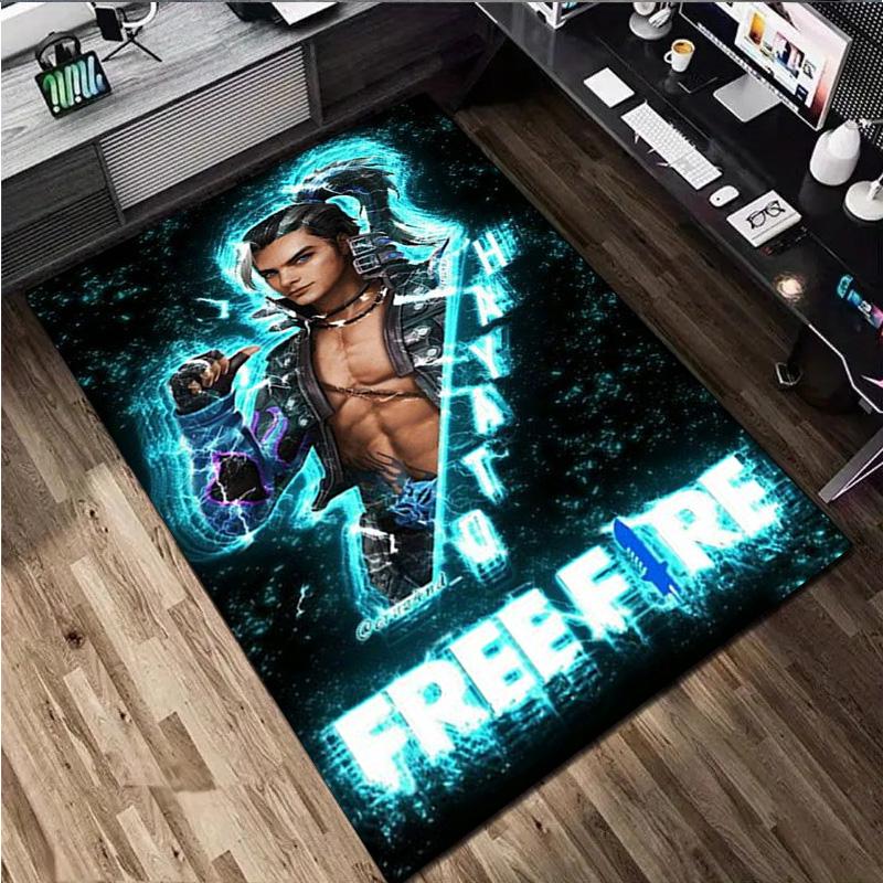Free Fire Rug - Home carpet Office Decorative Carpet For Living Room Bedroom Door Mat Floor Rug Computer Chair Area Rug