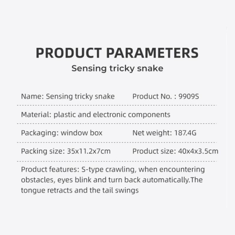 Забавная электрическая игрушка Змея, электрическая индукция, предотвращение препятствий, серебряное кольцо, змея, уникальный пульт дистанционного управления, змея, детская игрушка