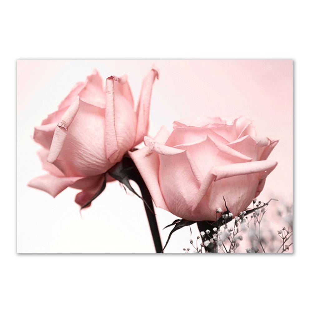 Розовые розы скандинавские цветочные постеры принты пионы холст картины современные настенные картины для гостиной домашний декор