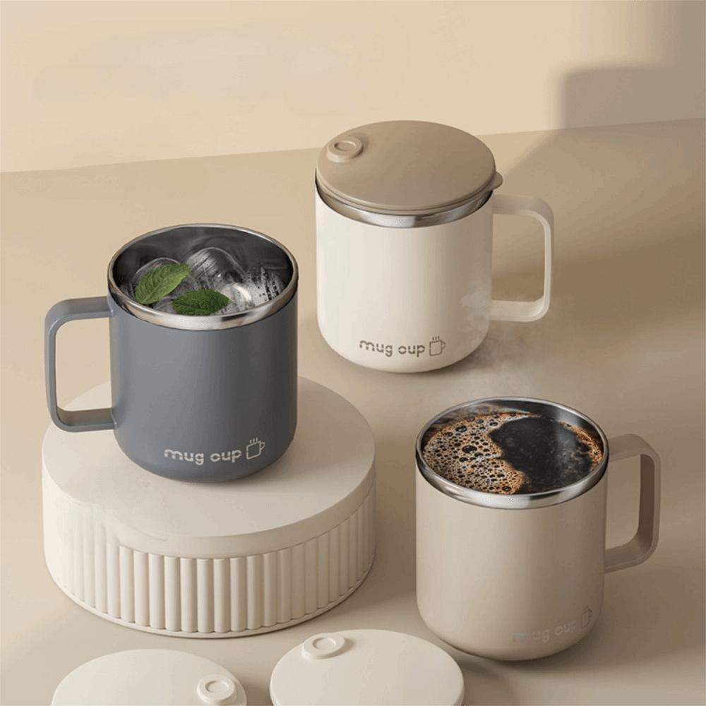 304 Stainless Steel Coffee Cup Sliding Cover Design Tumbler Household Drinking Cup  Student